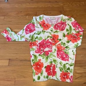 Jones New York spring floral cardigan size large